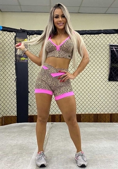 Conjunto Top Babado e Short Empina BB Oncinha