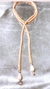 Colar modelo pashmina, cristais nude, ponteira em cristais translucidos,1,5cm.