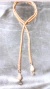 Colar modelo pashmina, cristais nude, ponteira em cristais translucidos,1,5cm.