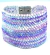 Bracelete em crochê vidrilhos tchecos tie-dye, fecho magnético.