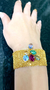 BRACELETE CROCHÊ CRISTAIS CENTRAL SEIS CORES FECHO MAGNÉTICO. na internet