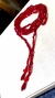 Colar modelo pashmina cristais e ponteiras gota vermelho, 1,50cm.