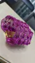 Bracelete renda leque 6,5 largura em crochê fio metal rosa pink, fecho magnético. na internet