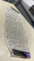 Bracelete renda aberta, 6,5cm largura, em crochê fio metal prata e vidrilhos tchecos brancos translúcidos, fecho magnético. na internet
