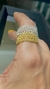Conjunto de anéis crochê fio metal, banho ouro e prata. - Silvia Ferraz Crochet Luxo