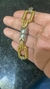 Pulseira elos retângulares 2cm, banho ouro/banho ouro e ródio,fecho magnético, passe sua medida de pulso pelo whatsapp do site. na internet