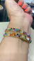 CHOKER/PULSEIRA CROCHÊ DUAS VOLTAS CRISTAIS SWAROVSKI COLOR, 8 ML LARGURA, FECHO MAGNÉTICO. na internet