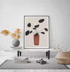 BOHO POTTED HOJAS NEGRAS