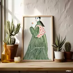 MUJER ABRIGO RAYAS VERDE LA POIRE - Viggot Casa
