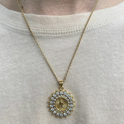 Colar Medalha Nossa Senhora Luz