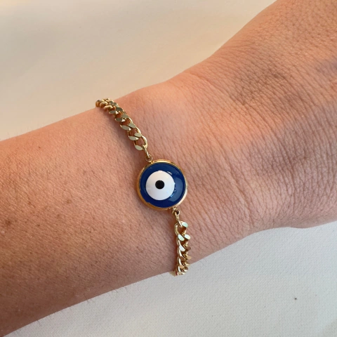 Pulseira Olho Grego Color Esmaltado - comprar online