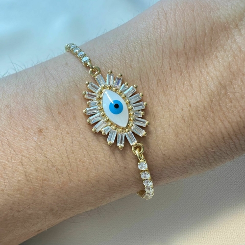 Pulseira Zora Olho Grego Ajustável