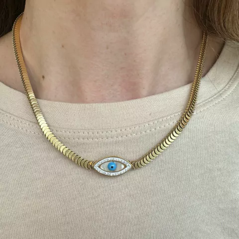 Colar Escamas Olho Grego