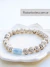 Pulsera Aguamarina y Semillas de Bodhi