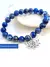 Pulsera Lapislázuli con dije OM y Flor de Loto