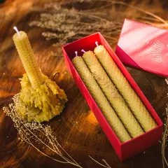 Caixinha Ilumina com 6 Velas de Cera Pura de Abelha - comprar online