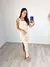 VESTIDO MIDI CANELADO NUDE ISIS na internet