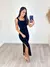VESTIDO MIDI CANELADO PRETO ISIS - Emipê Boutique
