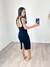 VESTIDO MIDI CANELADO PRETO ISADORA - Emipê Boutique