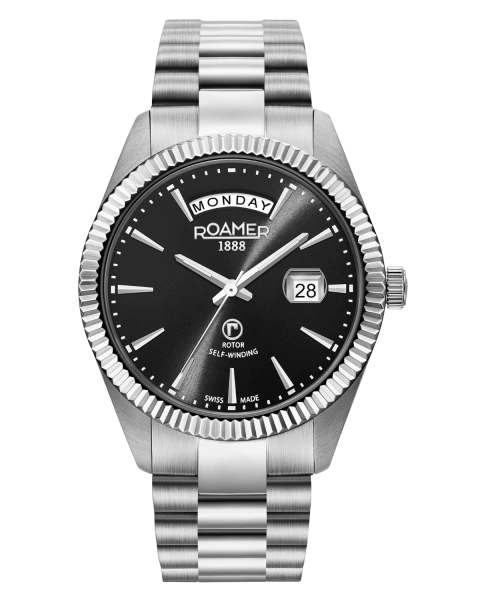 Reloj Automático Roamer Primeline Day Date para Caballero - Malla Acero 43mm - comprar online