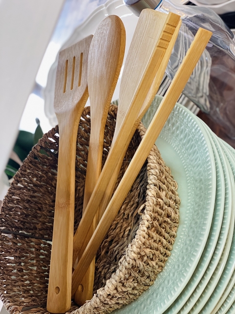 Set de 4 utensilios de bambú - comprar online