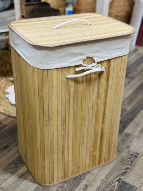 Cesto plegable de bambú rectangular - comprar online