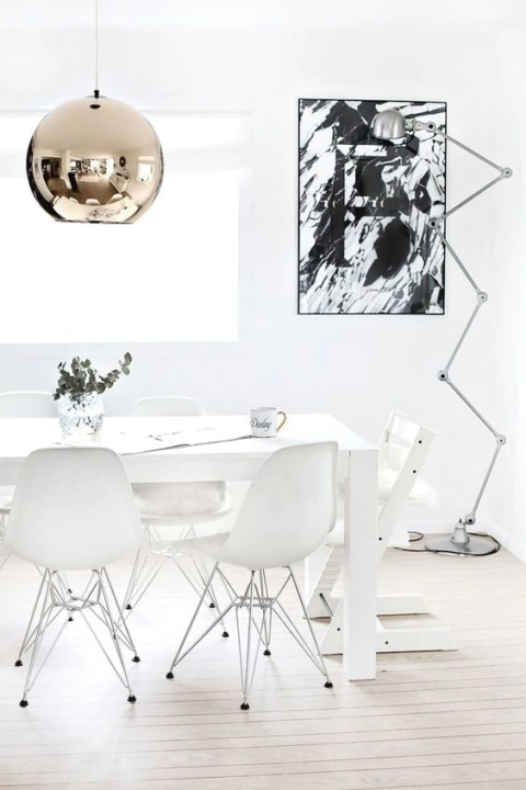 Luminaria colgante de vidrio oro