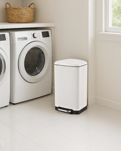 cesto de acero blanco rectangular 12Lm - comprar online