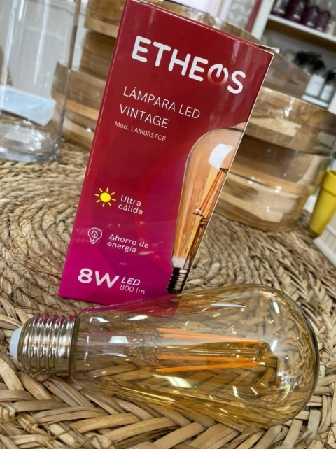 Lampara led vintage st64 8W ultracalida - comprar online