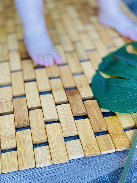 Alfombra de baño flexible de bambú - comprar online
