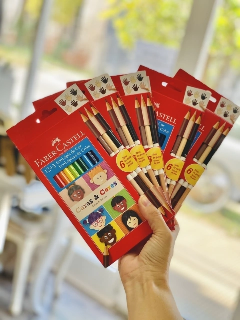 Lápices de colores faber castell x12 caras y colores