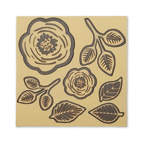 Sello flores y hojas hyn laser sk 004