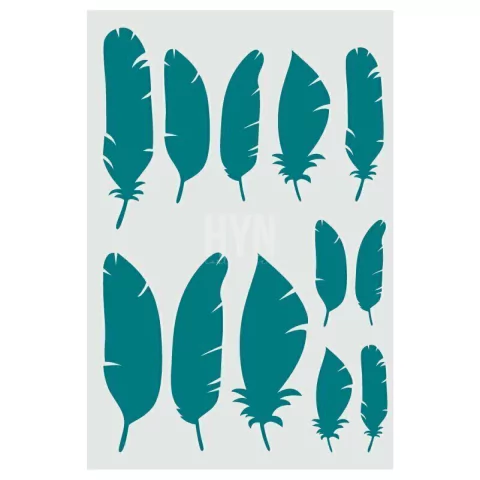 stencil 20x30 strep plumas