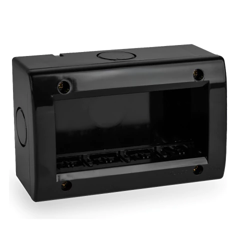 Caja exterior 4 módulos 82×128×47mm Sigma Negro Kalop®