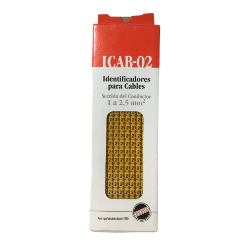 Identificador cable 1/2.5mm² número 2 - Zoloda