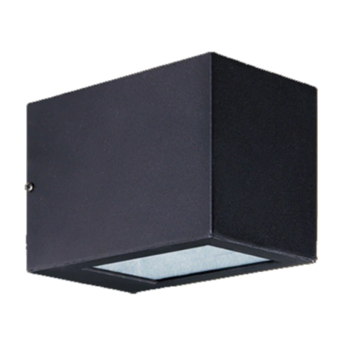 Difusor rectangular 1 luz E27 intemperie18x18x10cm Negro San Justo®
