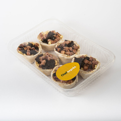 Canastitas Premium con panceta ahumada, ciruela disecada y mozarela. Bandeja 6 un. - comprar online