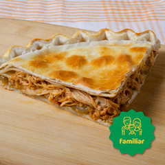 Tarta familiar de pollo. Grande, 8 porciones.