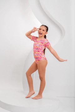 MAIÔ INFANTIL COM MANGA BUFANTE G - Menina File