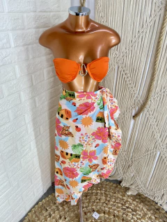 PAREO LONGA ESTAMPADA SOL - comprar online