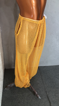 Calça tela abertura de lado - comprar online