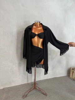 CONJUNTO kimono +SAIA FRANJAS