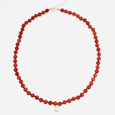 colar-coral-pérola-prata