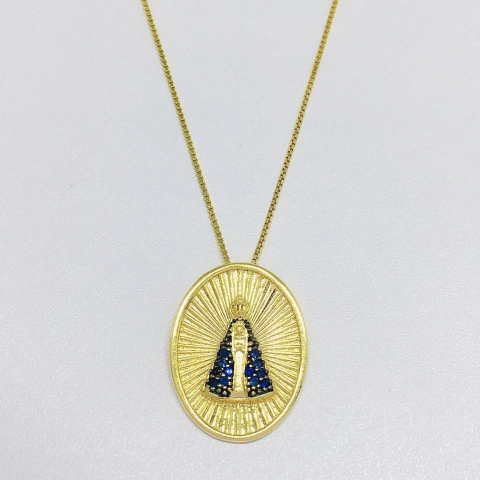 colar-medalha-nossa-senhora-Aparecida-prata-ouro-dourado