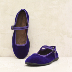 Traba Terciopelo Morado Liso