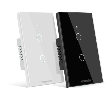 TECLA HUNNOX SMART TACTIL 2 CANALES BLANCO