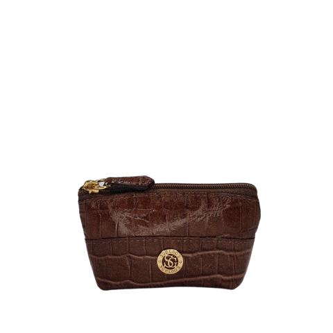 PORTA MOEDAS EM COURO - WHISKY