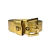 CINTO EM COURO FEMININO TRAPÉZIO - DOURADO - comprar online