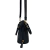 LUISA LEATHER SHOULDER BAG - BLACK