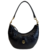 BOLSA DE OMBRO MÉDIA CLEO EM COURO - PRETO CROCO
